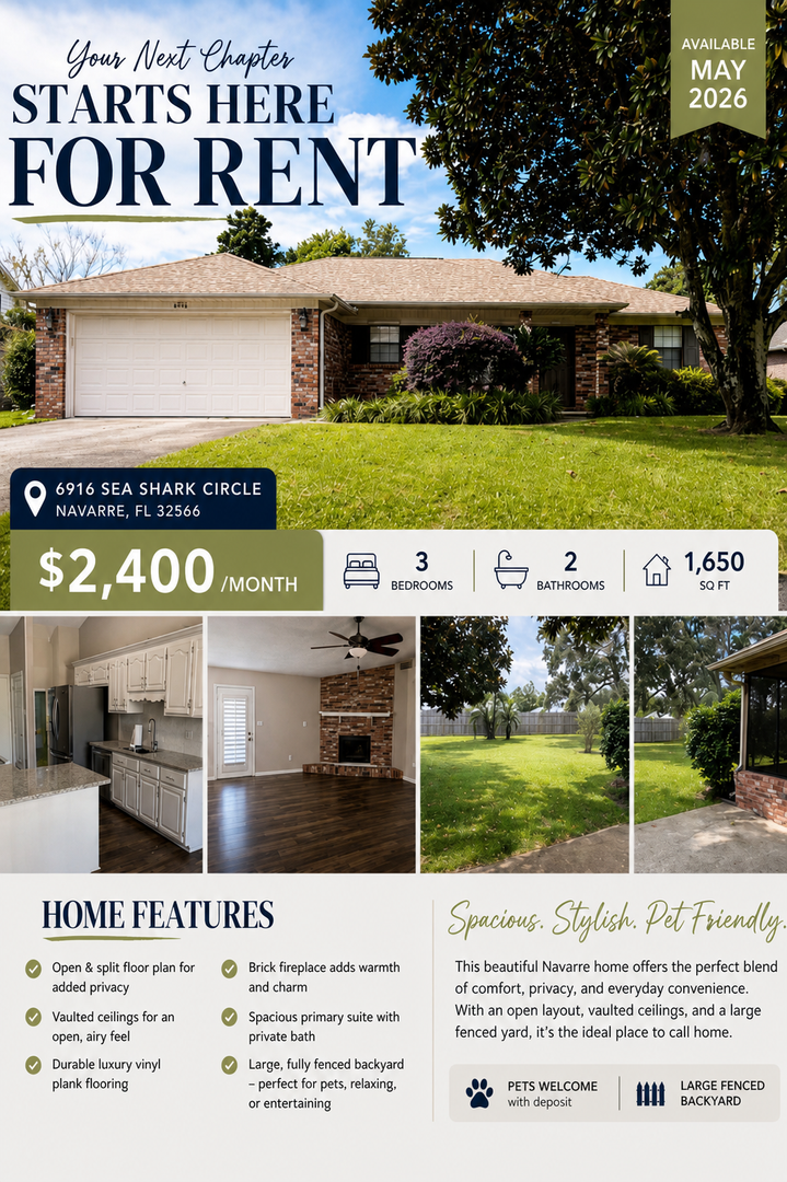 Navarre House: 6916 Sea Shark Circle
