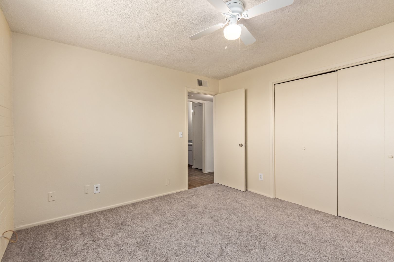 Unfurnished bedroom — representative home at Earll Drive Apartments.