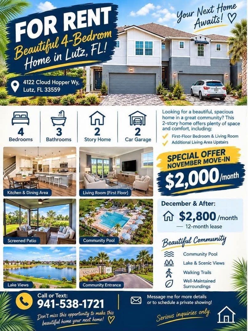 Lutz Townhome: 4122 Cloud Hopper Way