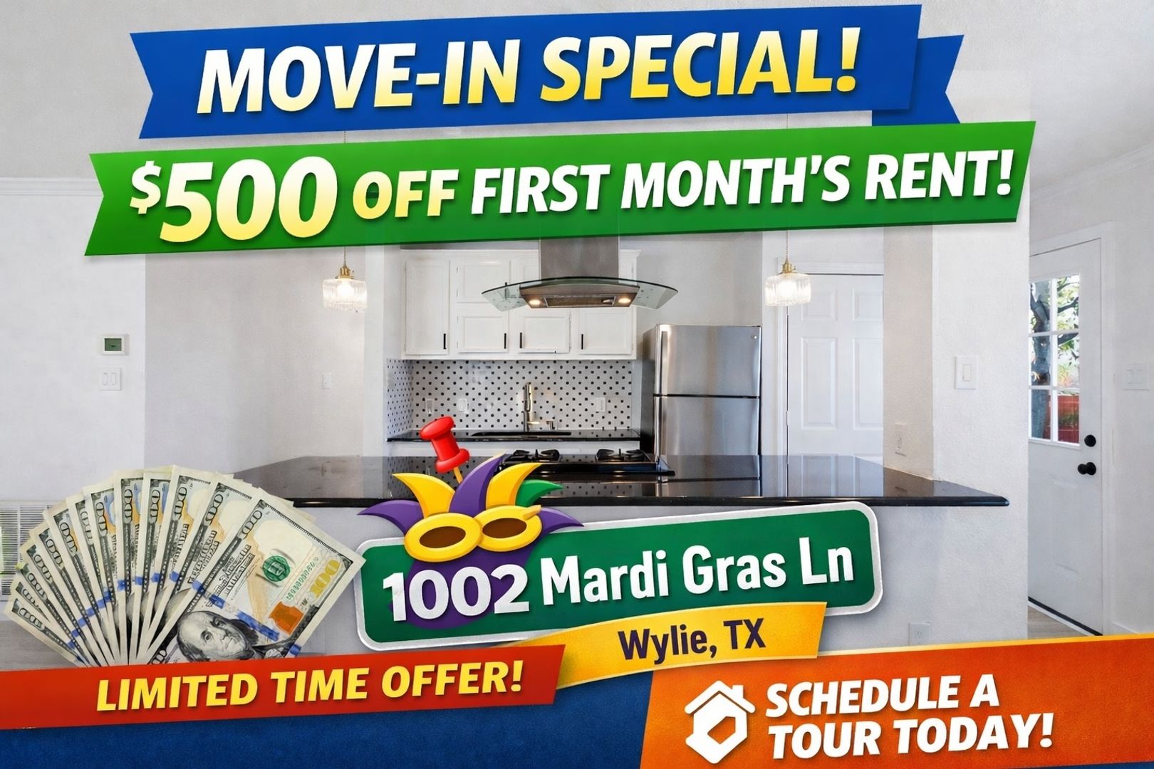 Wylie House: 1002 Mardi Gras Ln