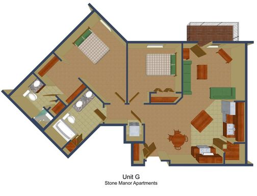 Stylish 2 Bedroom & 2 Bath with Pizzazz!
