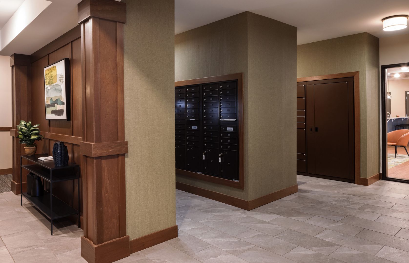 Mailroom at Crossings at Inver Woods Apartments
