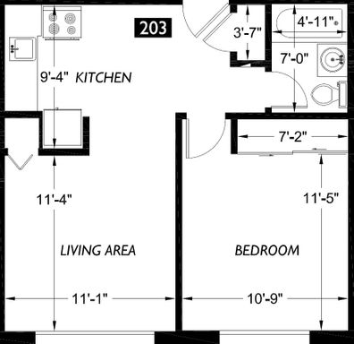 Summit Apartments / UNIT 203 / Available Now! – photo 1