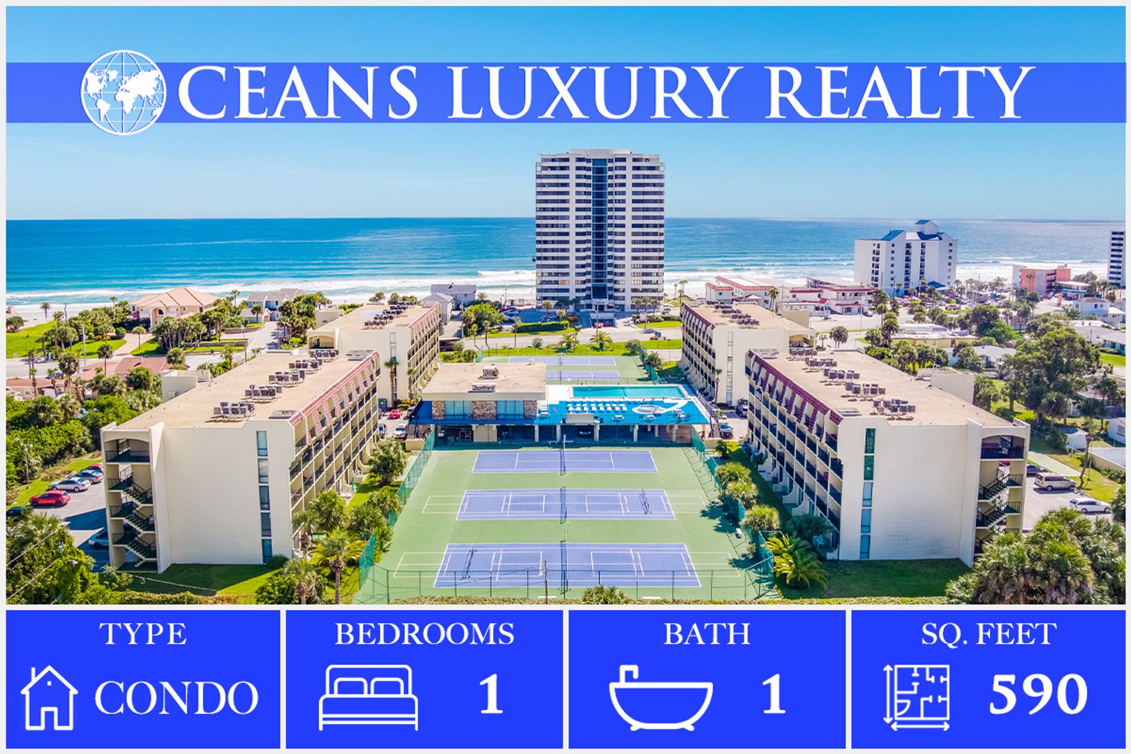 Daytona Beach Condo: 1437 N Atlantic Ave #105