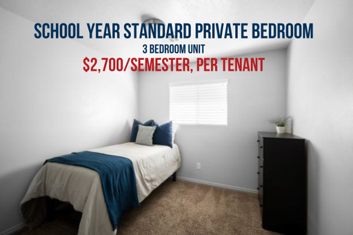 School Year Standard Private Bedroom (3-Bedroom Townhouse) – photo 1