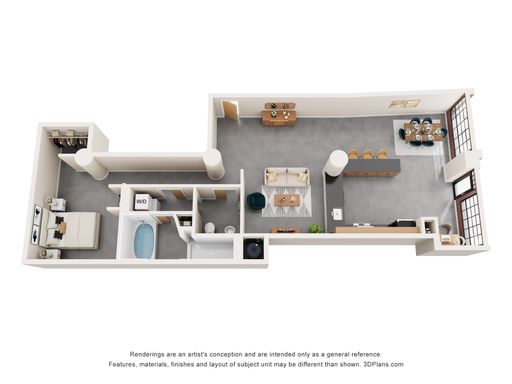 Step into a perfect blend of historic charm and modern luxury with this stunning 1-bedroom, 1-bath loft – photo 1