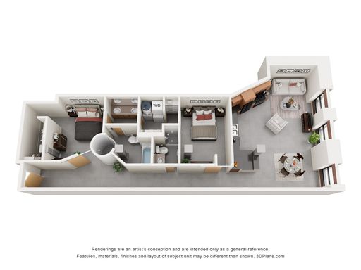 Bright & Modern Historic Loft Living | 1-Bed plus Office, 2-Bath – photo 1