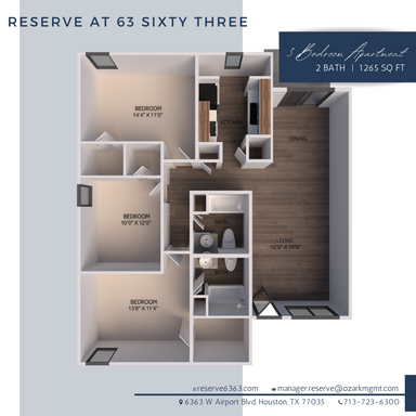 3 Bedroom Rental – 6363 W Airport Blvd, Houston, TX 77035