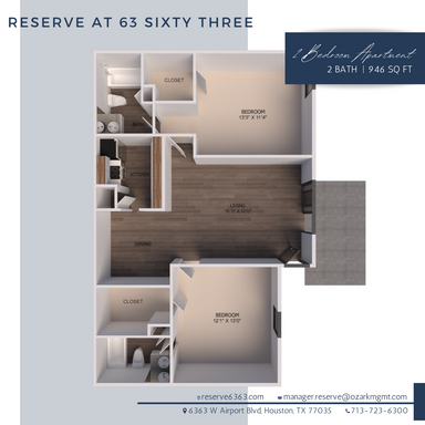 2 Bedroom Rental – 6363 W Airport Blvd - 623, Houston, TX 77035