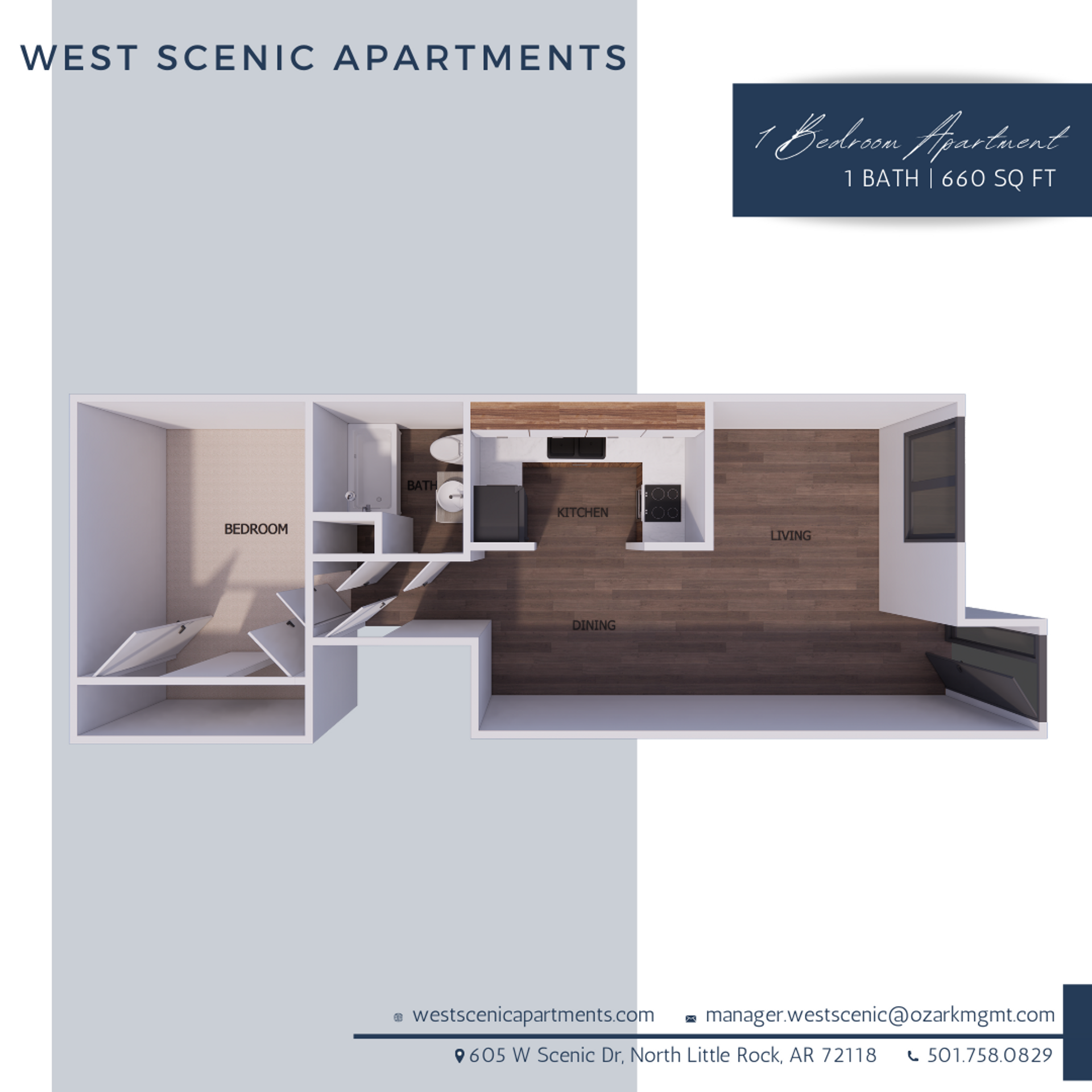 North Little Rock Apartment: 605 W Scenic Dr