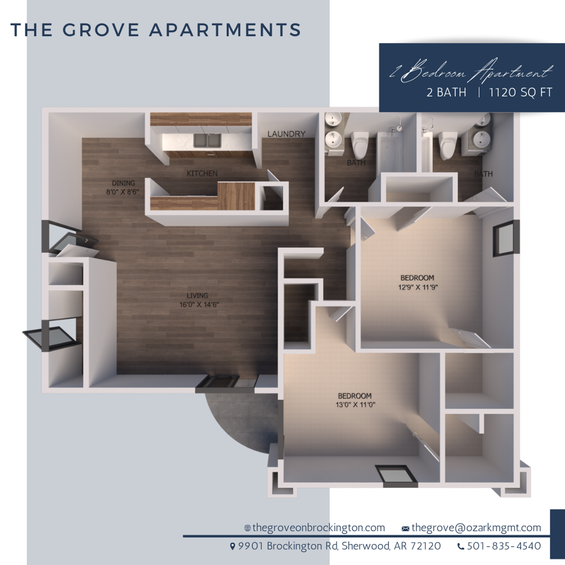 Sherwood Apartment: 9901 Brockington Rd