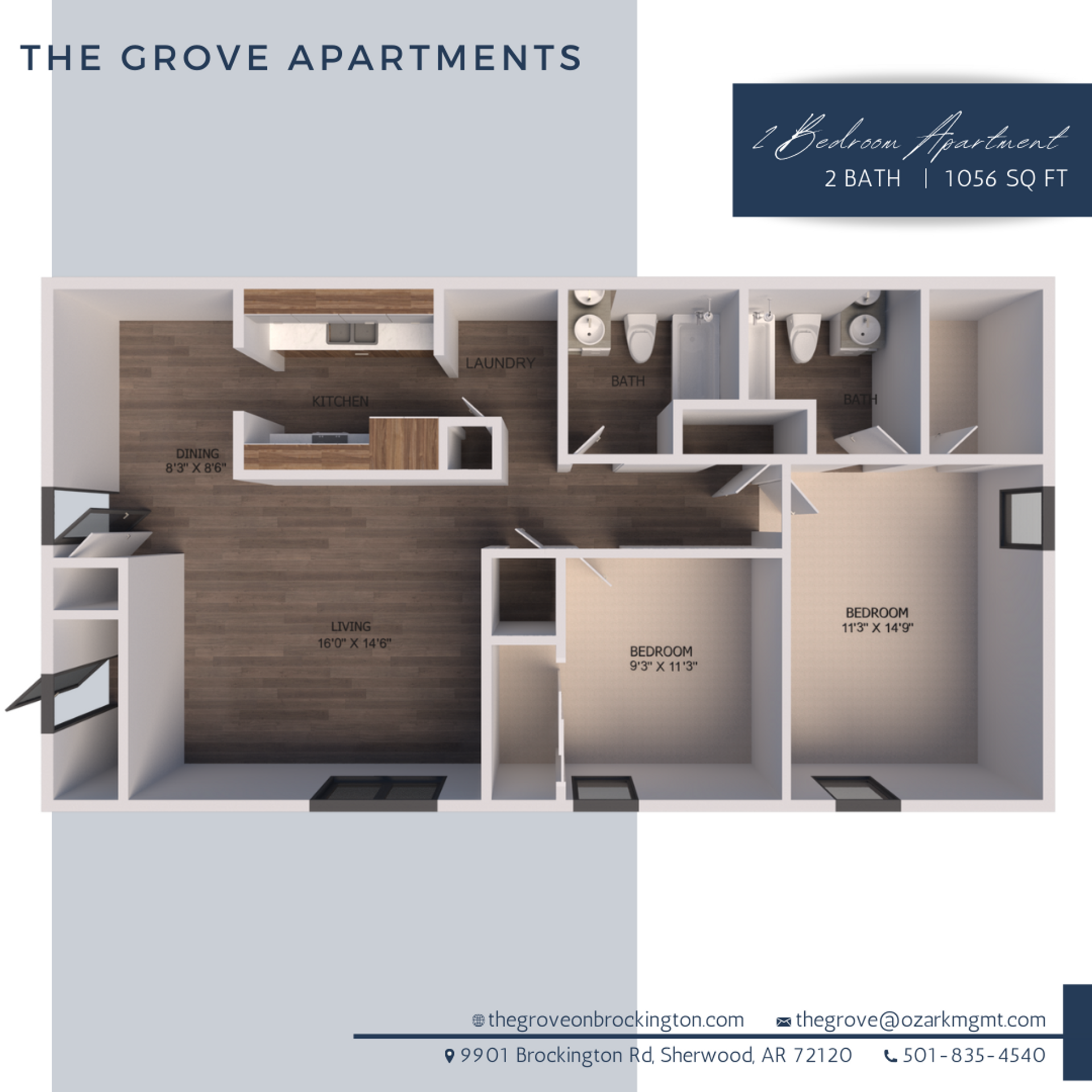 Sherwood Apartment: 9901 Brockington Rd