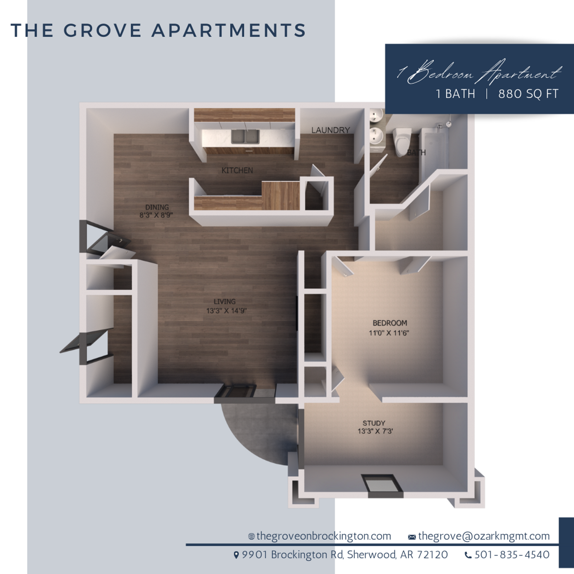 Sherwood Apartment: 9901 Brockington Rd