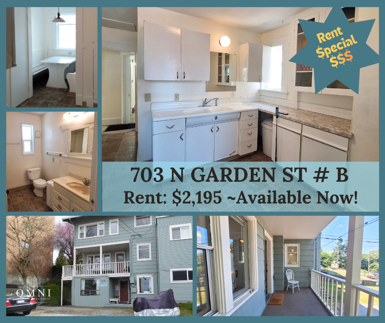 Bellingham Apartment: 703 N Garden Street - B