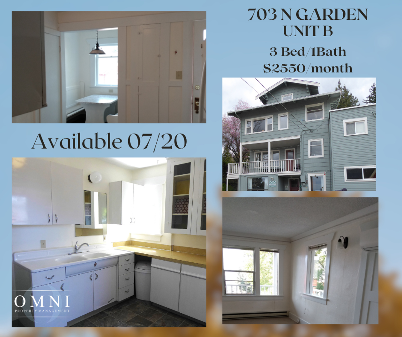 Bellingham Apartment: 703 N Garden Street - B