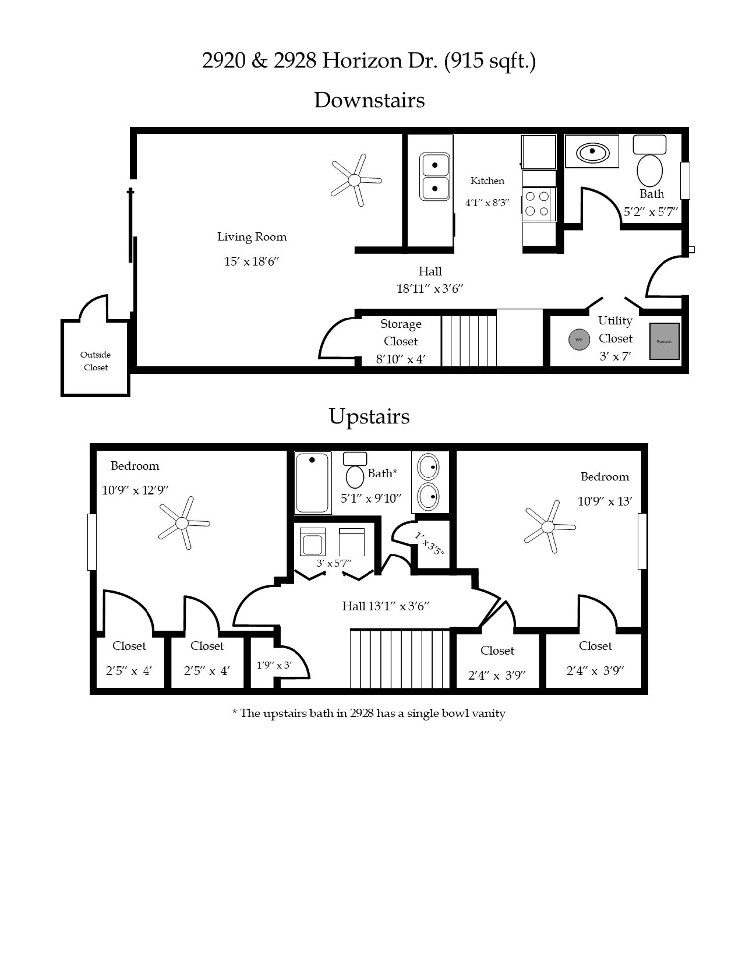 West Lafayette Apartment: 2912, 2916, 2918, 2920 Horizon Dr.