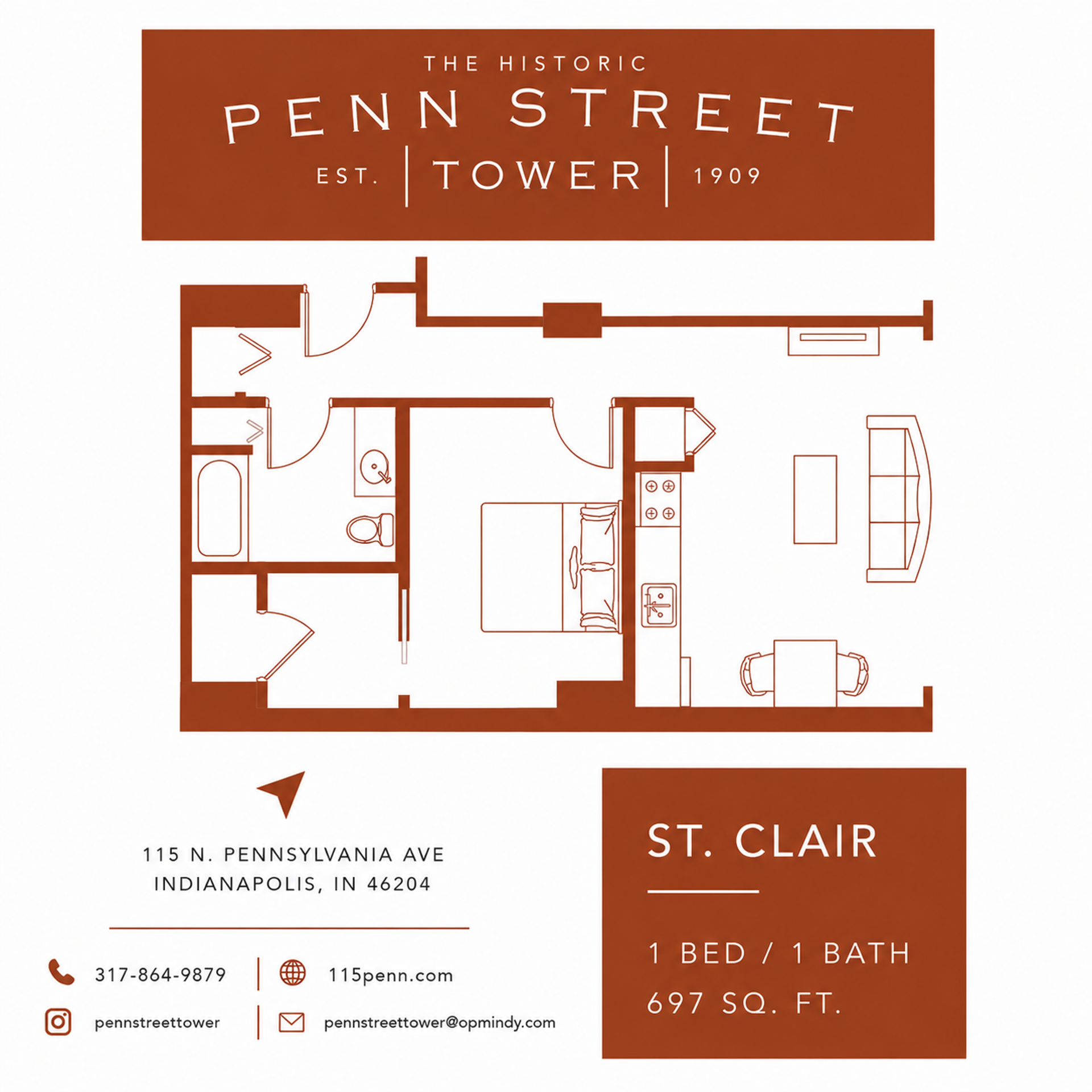 Indianapolis Apartment: 115 North Pennsylvania St.