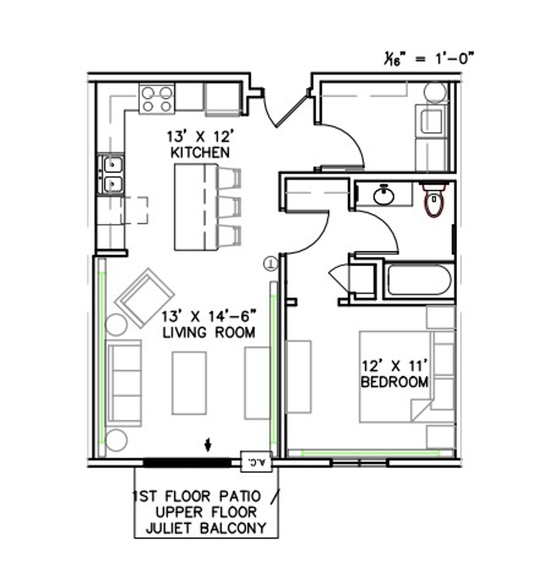 Dilworth Apartment: 222 14th St NE