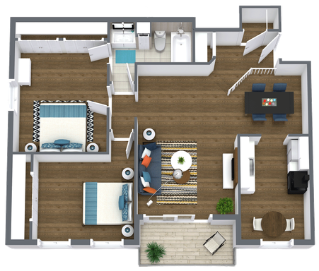 Spacious Two-Bedroom Homes with Modern Upgrades – photo 1