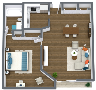 Modern One-Bedroom Living, 62+ (Senior Apartments)