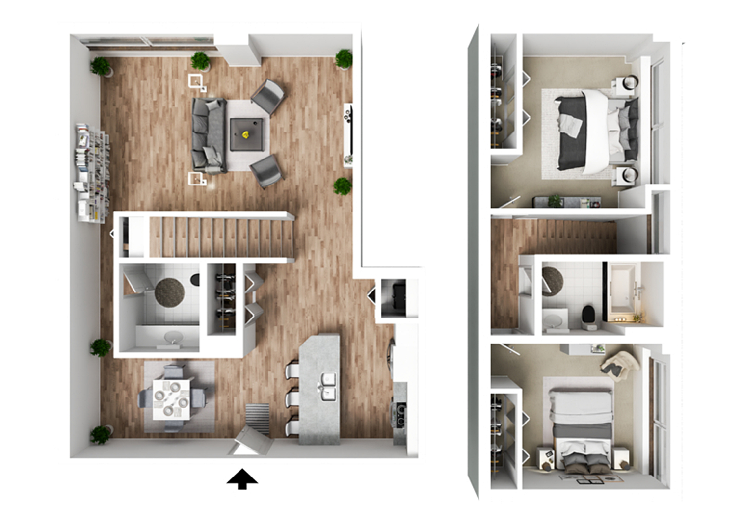 Davenport Apartment: 427 & 505 Iowa Street