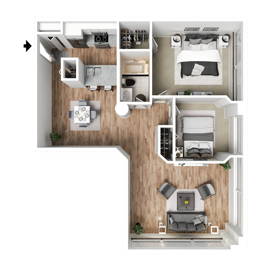 Davenport Apartment: 427 & 505 Iowa Street
