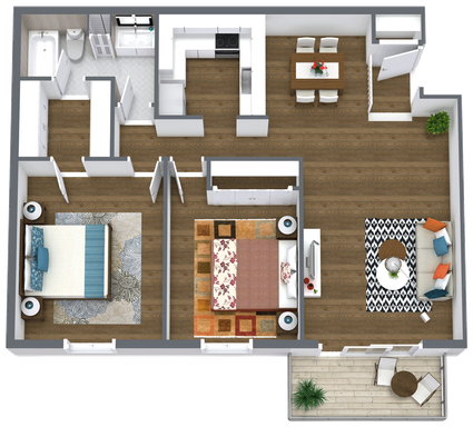 Spacious Two-Bedroom Homes with Modern Upgrades – photo 1