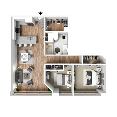 Two-bedroom loft in historical building – photo 1