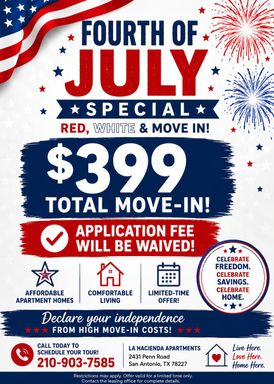 Red, White and Move In At La Hacienda Apartments! – photo 1