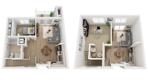 Exclusive one bedroom, one bath located on the top floor featuring an 2nd floor loft, perfect for an in-home office! – photo 1