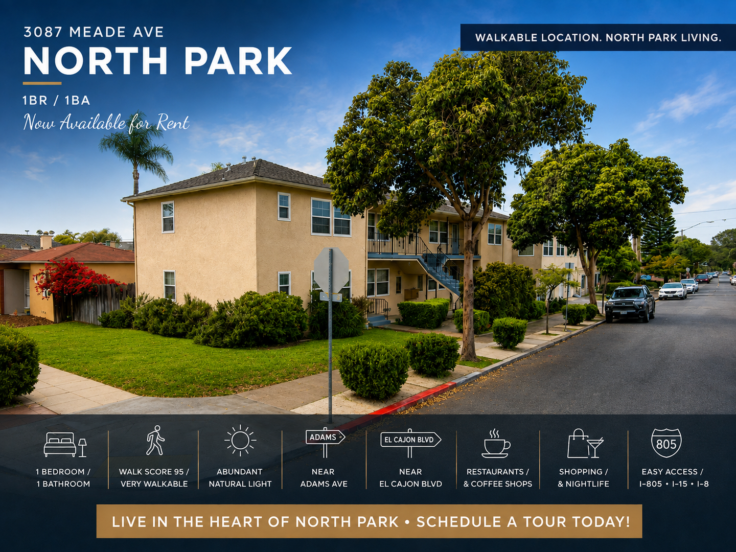 San Diego Apartment: 3073 Meade Ave