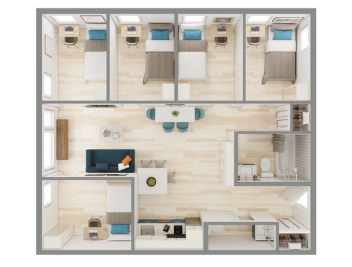 New Modern FURNISHED Apt with PRIVATE ROOMS – photo 1