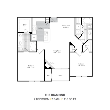 2 Bedroom Rental – 10090 Mill Run Circle #432, Owings Mills, MD 21117