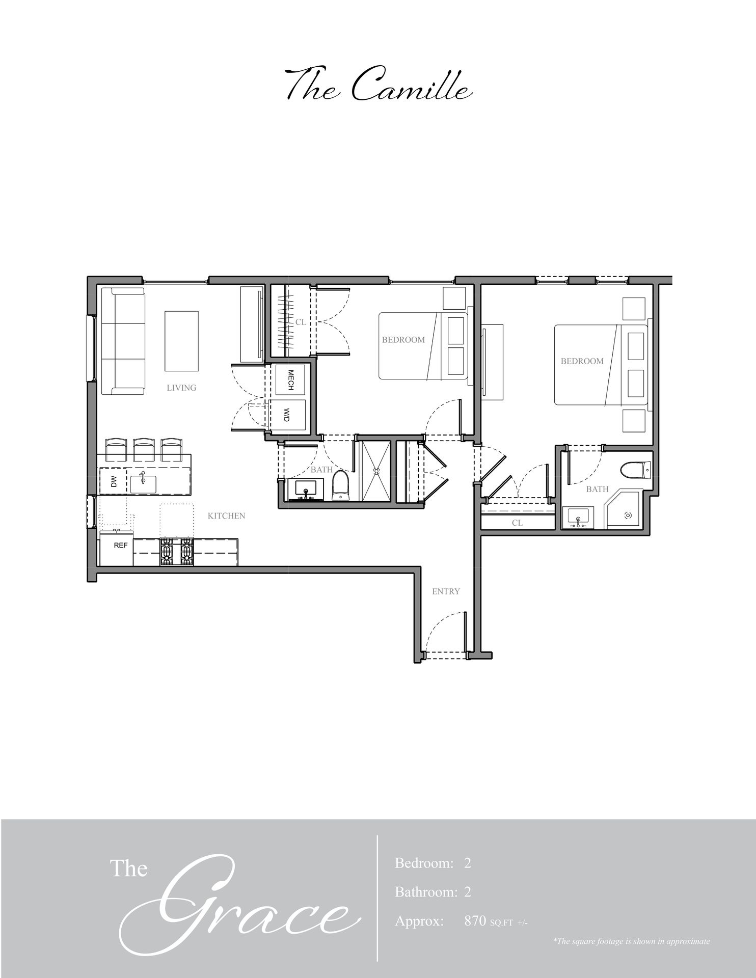 Sunny Two Bed/Two Bath Corner Unit: The Camille – photo 1