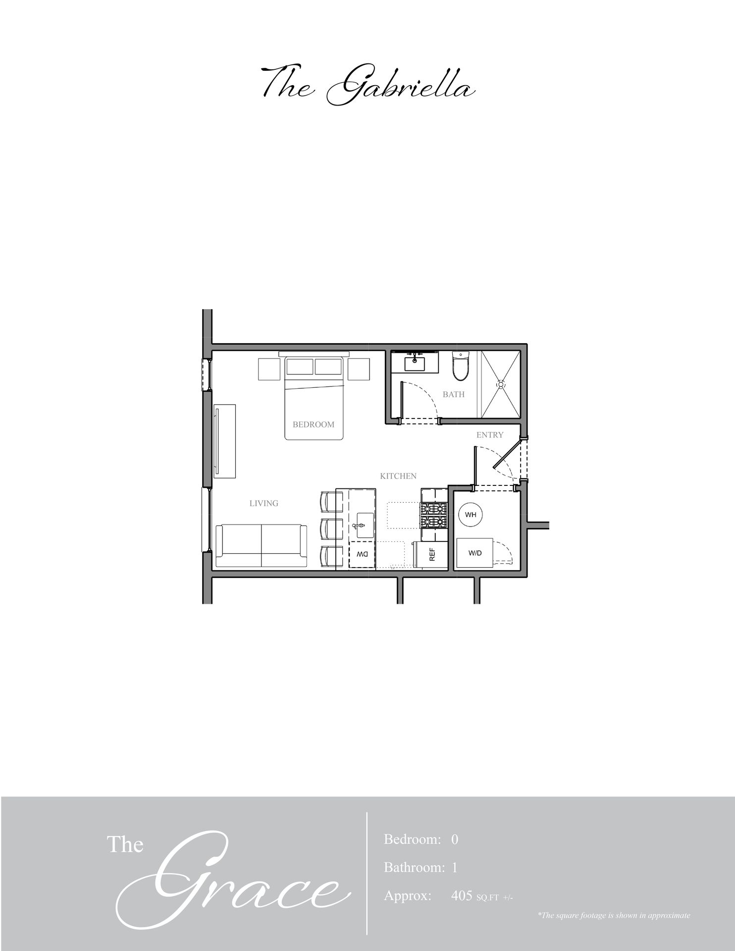The Gabriella - Studio with Full Kitchen and Built-In Murphy Bed/Storage! – photo 1