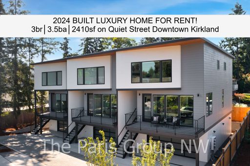 Stunning 2024 Built Downtown Kirkland Luxe Home for Rent! 3br/3.5ba/2410sf – photo 1