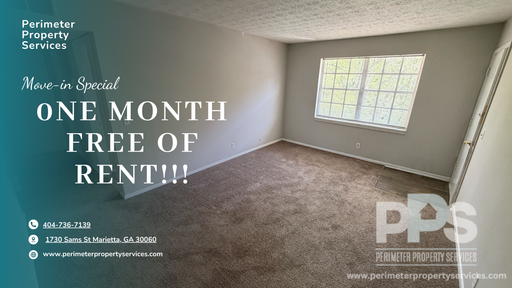 1 Bedroom Apartment – 1730 Sams St - C1730-F, Marietta, GA 30060
