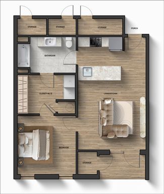 ✨ Modern 1-Bedroom Home with Open-Concept Living and Private Balcony – photo 1