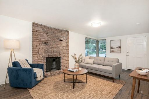 ONE MONTH FREE! Corner 2BD w/ Fireplace!