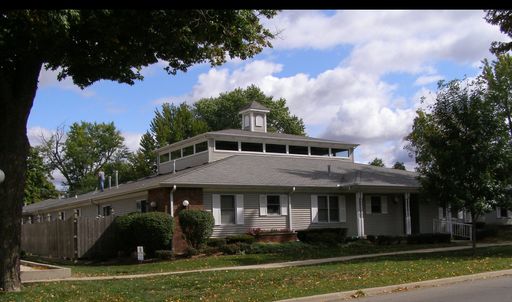 One bed one bath unit in a 55 and older building. Includes attached one car garage.
