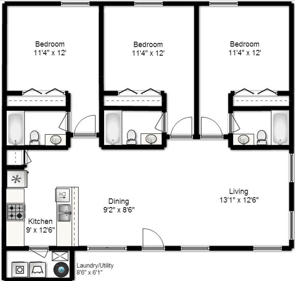 Blacksburg Apartment: 1913-A Tabor Village Dr.