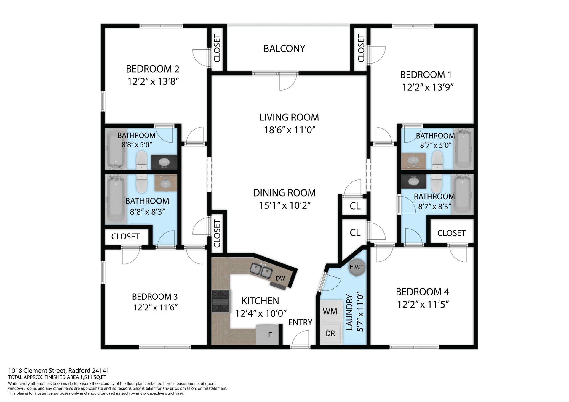 Radford Apartment: 1018-1026 Clement St.