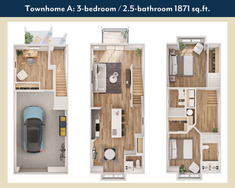 At The Vicara, You're Home! Luxury 3 Bedroom Town Homes Available Now! – photo 1