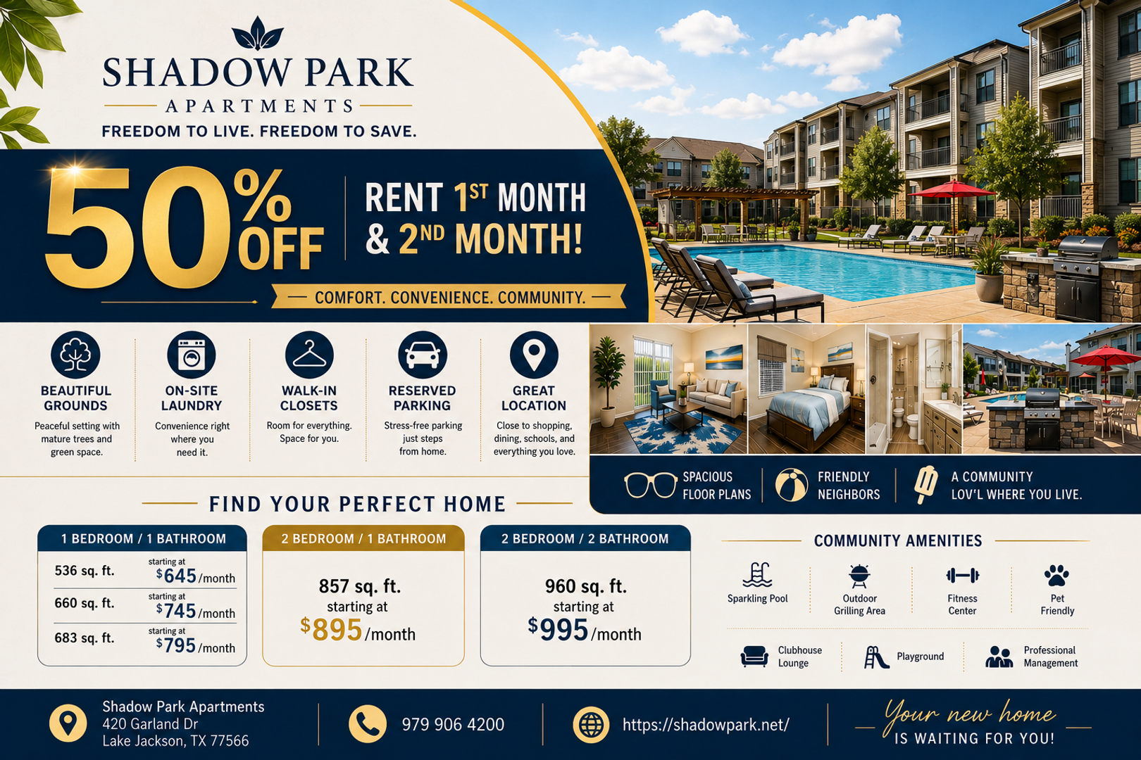 Lake Jackson Apartment: 420 Garland Dr