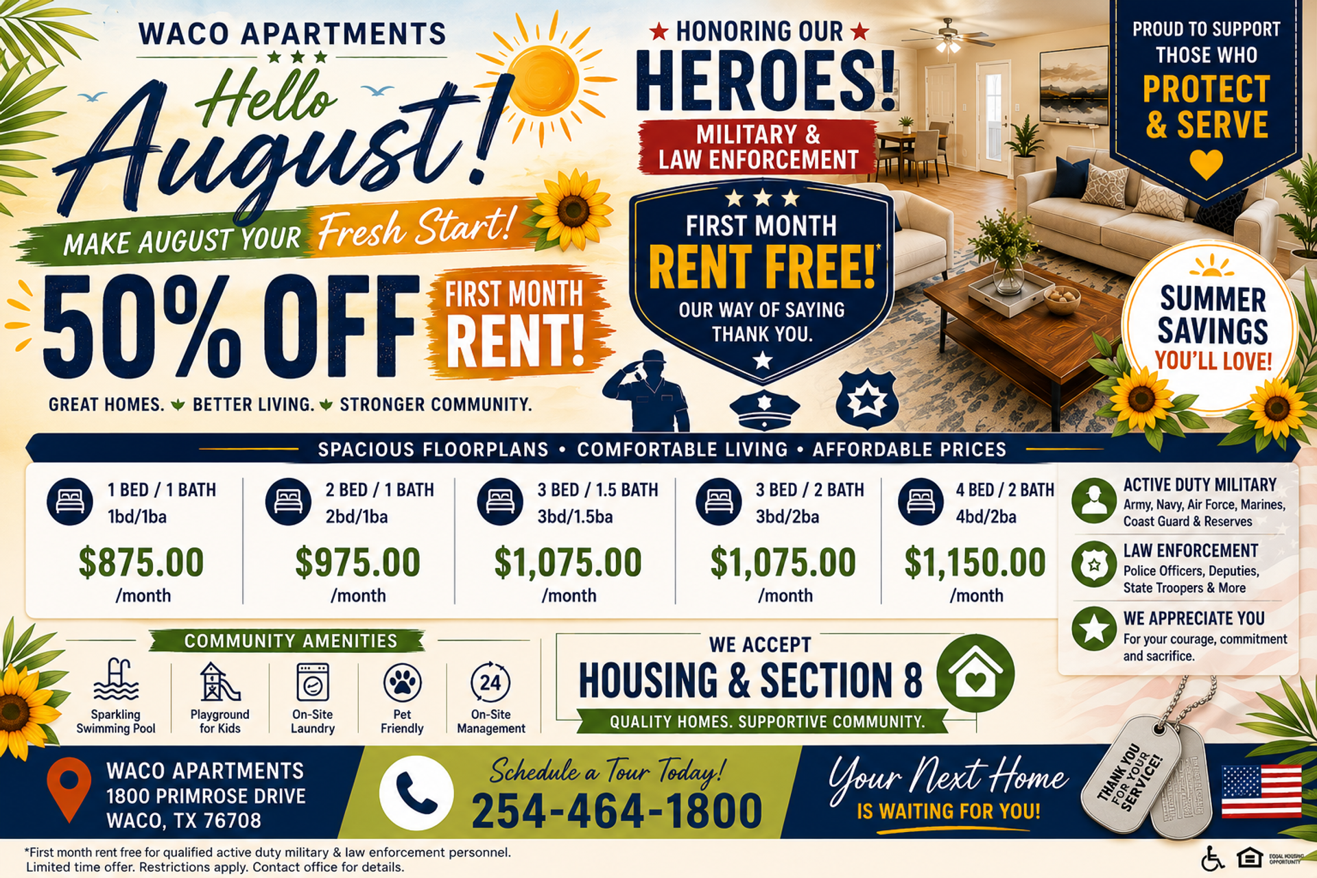 Waco Apartment: 1800 Primrose Dr