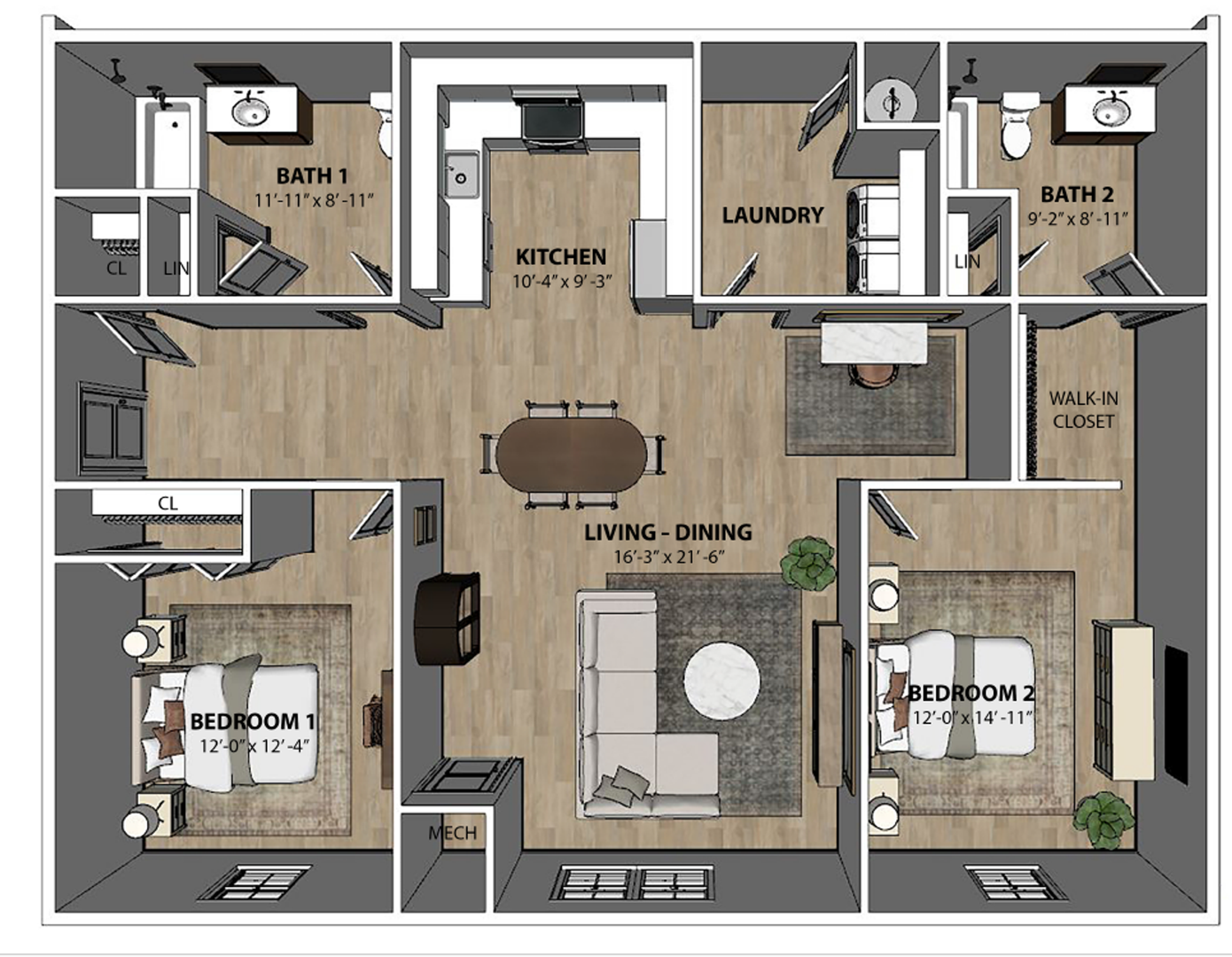 York Apartment: 1060 Crest Way