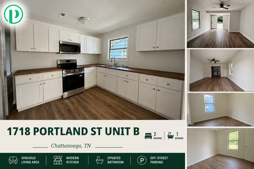 1718 Portland St. "B" - Recently remodeled 2 bed/1 bath duplex unit in Chattanooga! $1,000/mo. – photo 1