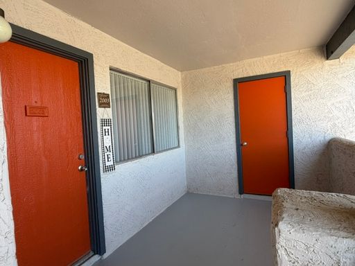 Apartment entry at San Marina Apartments.