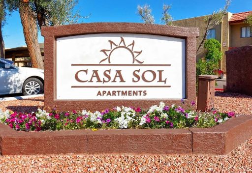 Building exterior at Casa Sol Apartments.