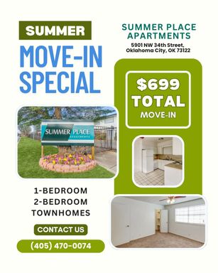 Spacious 1 Bed / 1 Bath Apartment in OKC – Comfort & Value at Summer Place Apartments – photo 1